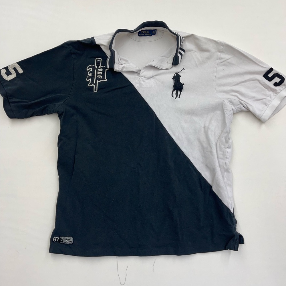 Polo by Ralph Lauren Men's Black and White Polo Shirt